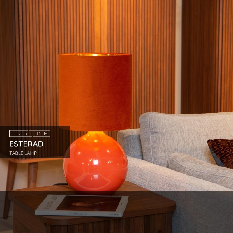 Lucide ESTERAD - Stolná lampa - 1xE14 - Oranžová